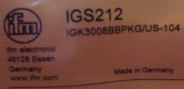 IFM-IGS212 - 1