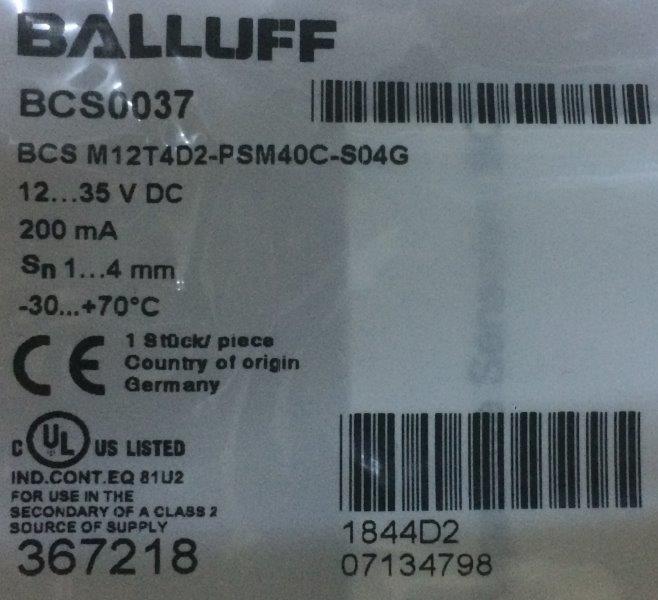 Balluff-BCS M12 T4D2-PSM40C -S04G - 1
