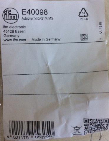 IFM-SIO/G1/4/MS E40098 - 1