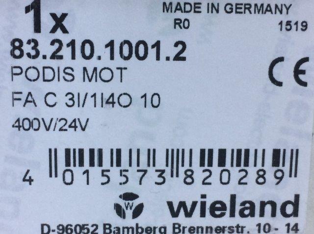 WİELAND ELECTRONİK-FA C3I/1/4Q 1083.210.1001.2 - 1