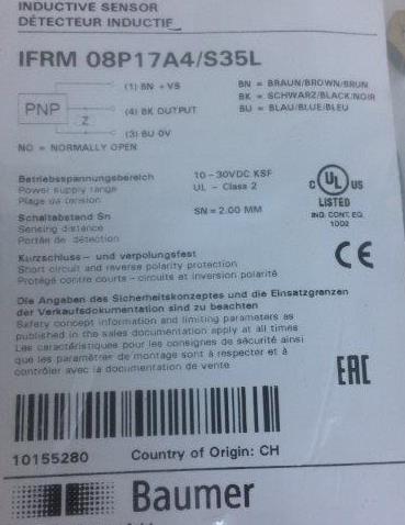 Baumer Group-IFRM 08P17A4/S35L 10155280 - 1