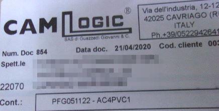 Camlogic-CAMLOGIC PFG 051122-AC4PVC1 - 1